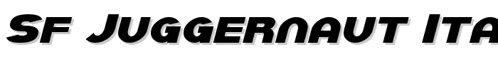 SF Juggernaut Italic font
